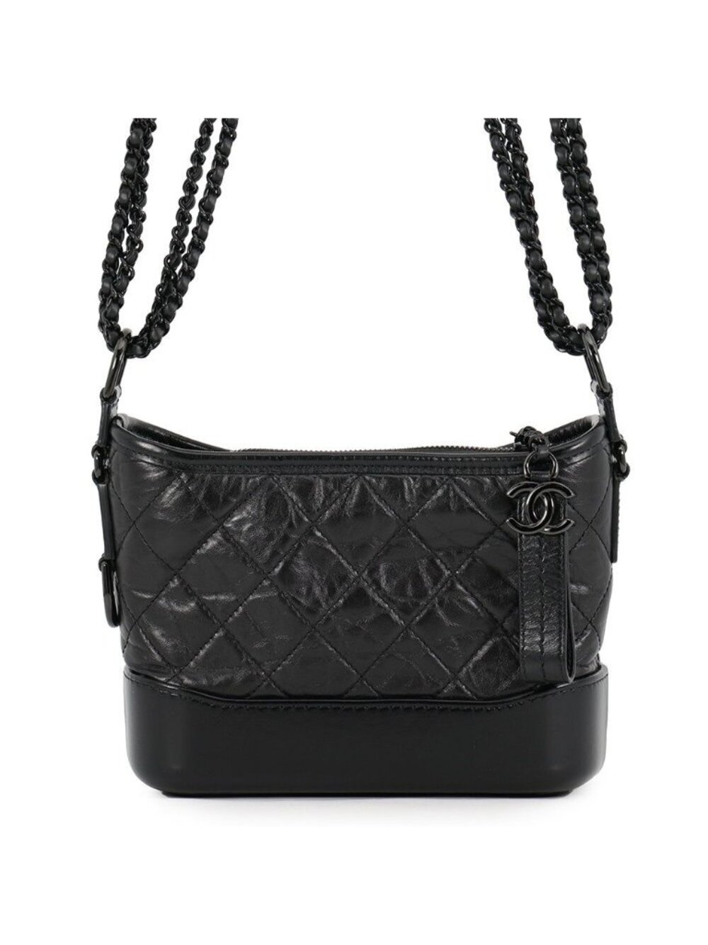 Chanel Chain Shoulder Bag Gabrielle de Chanel Small Hobo Black